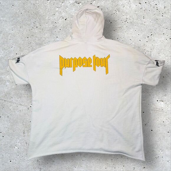 Justin Bieber “Purpose The World Tour 2017” Hoodie White Size Small - Picture 2 of 12